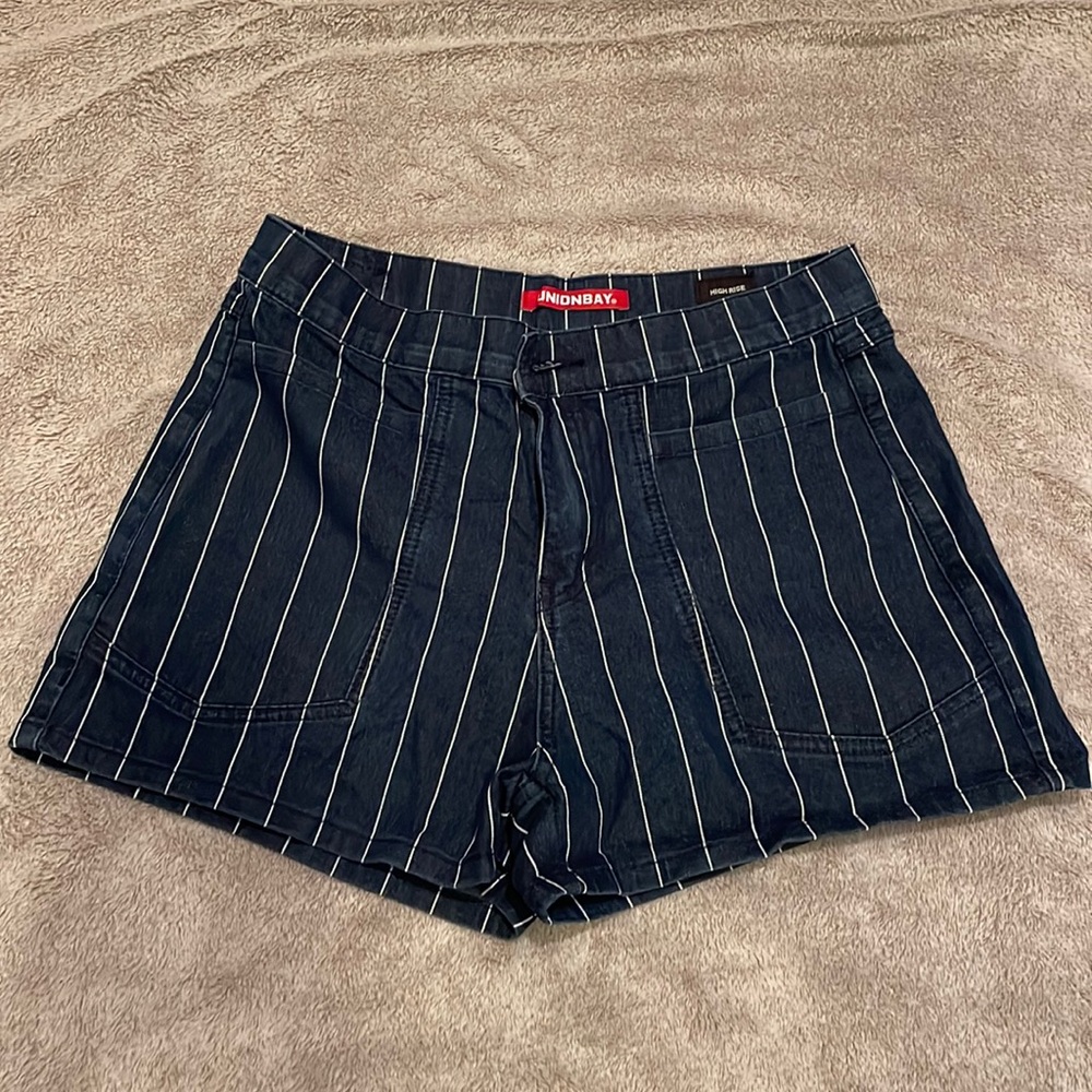 Union Bay striped jean shorts, size 11